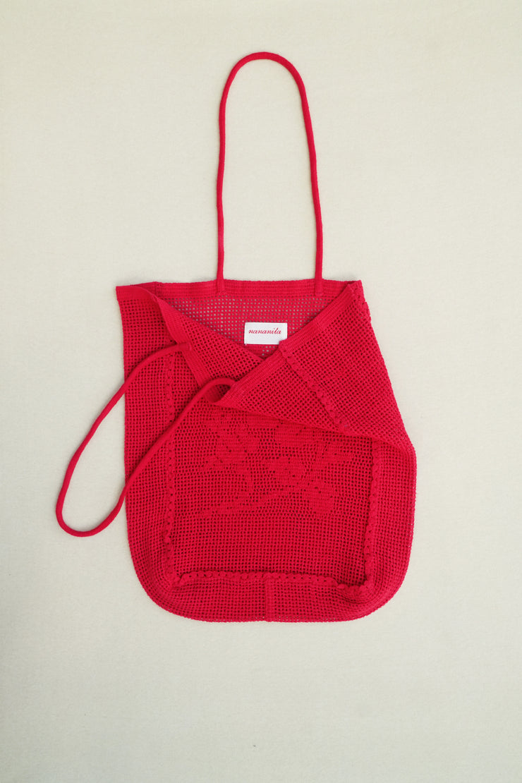 THE ROSE CROCHET BAG - RUBY